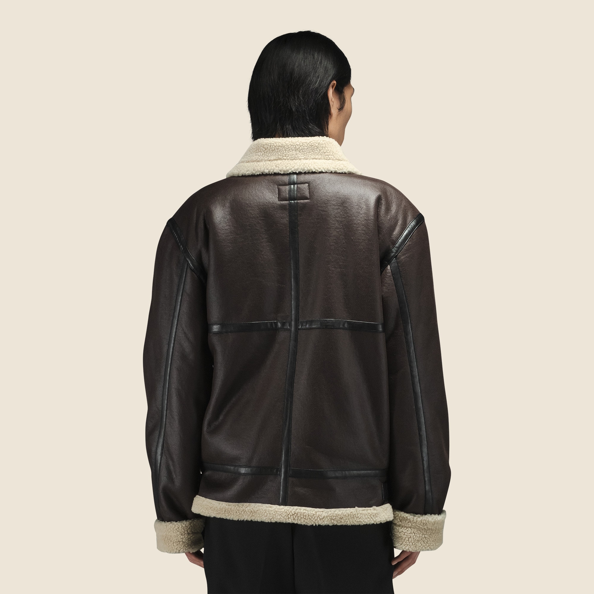 Men's Alpha Industries® B-3 Shearling-lined Leather Bomber Jacket