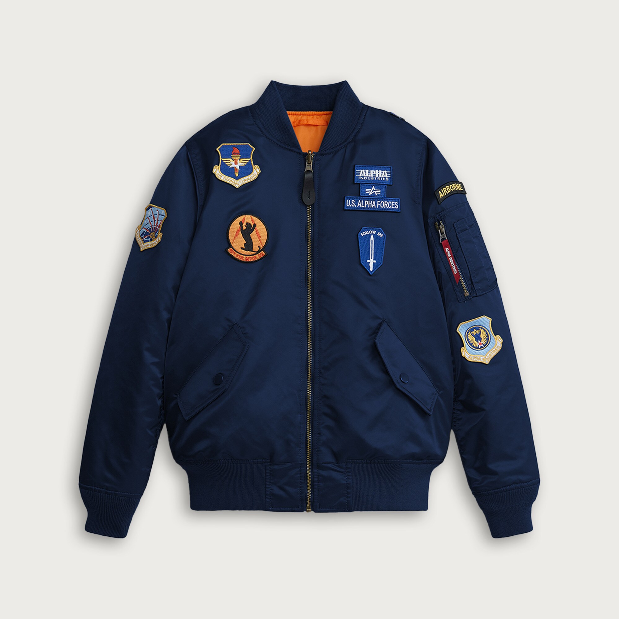 boys Kids' Alpha Industries&reg; MA-1 squadron bomber jacket