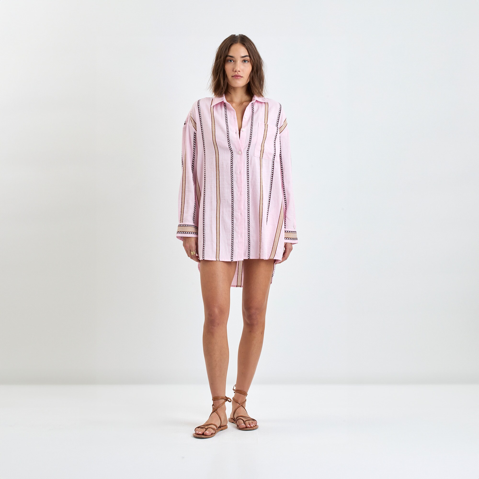 slim fit dress slacks The Shirt by Rochelle Behrens The Boyfriend Shirt White / S main image 0